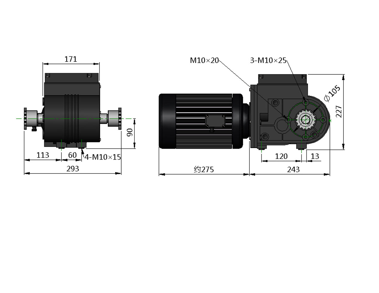 碧力凯铝合金减速电机WJNA80