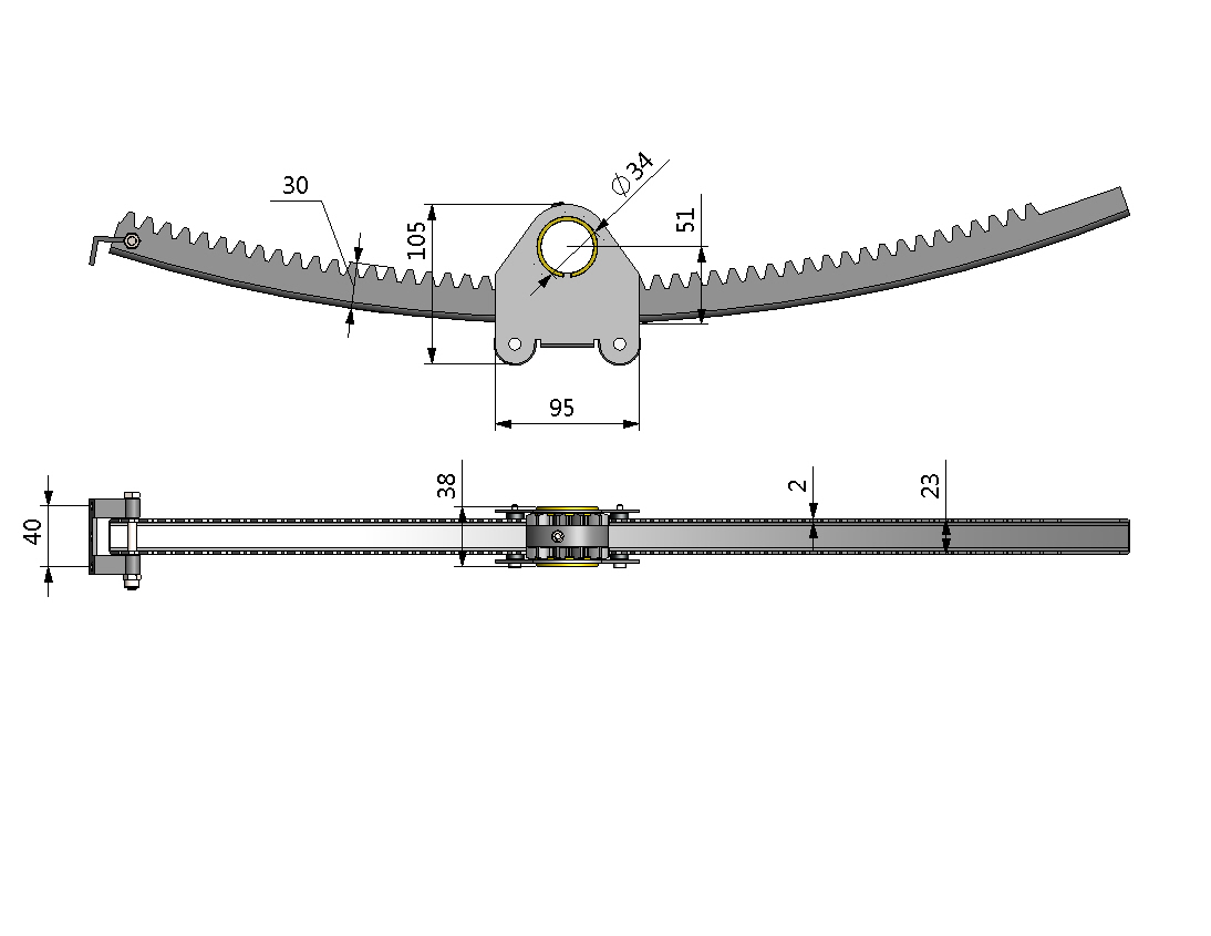 碧力凯开窗齿轮/弧齿条