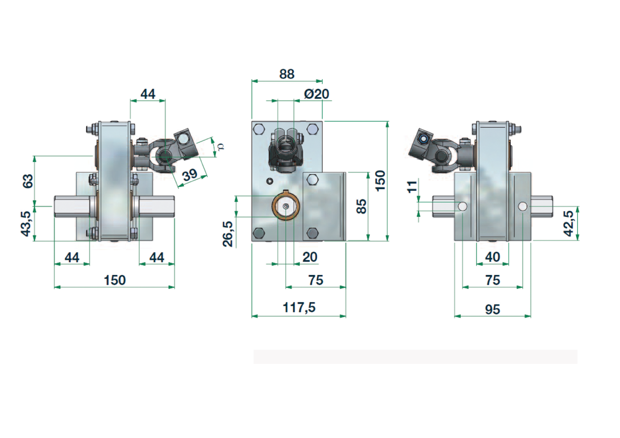 侧卷幕减速电机RPR100
